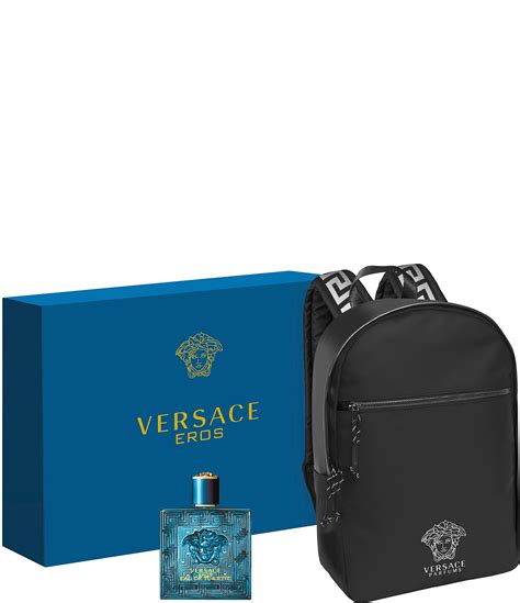 versace perfume gift set with backpack|Versace summer backpack for men.